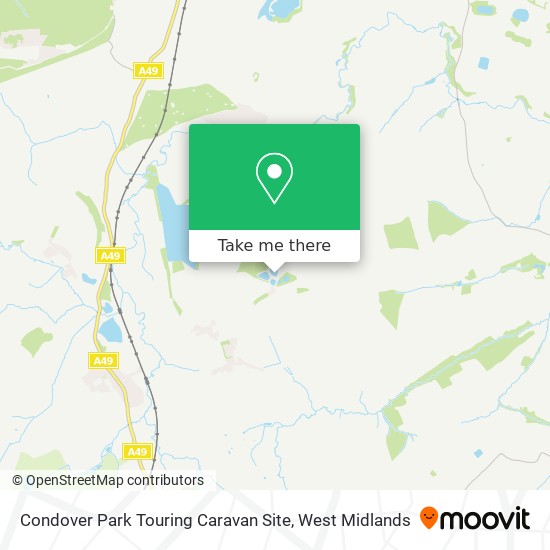 Condover Park Touring Caravan Site map
