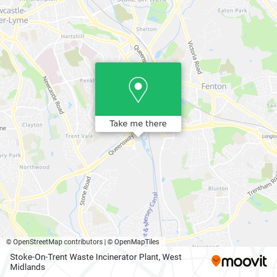 Stoke-On-Trent Waste Incinerator Plant map