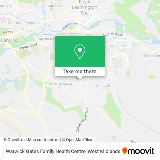 Warwick Gates Family Health Centre map
