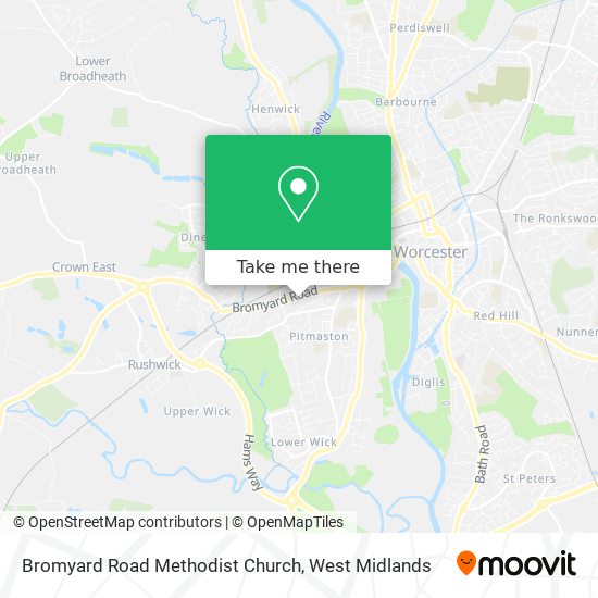 Bromyard Road Methodist Church map