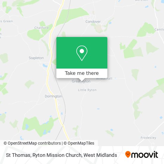 St Thomas, Ryton Mission Church map