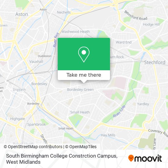 South Birmingham College Constrction Campus map