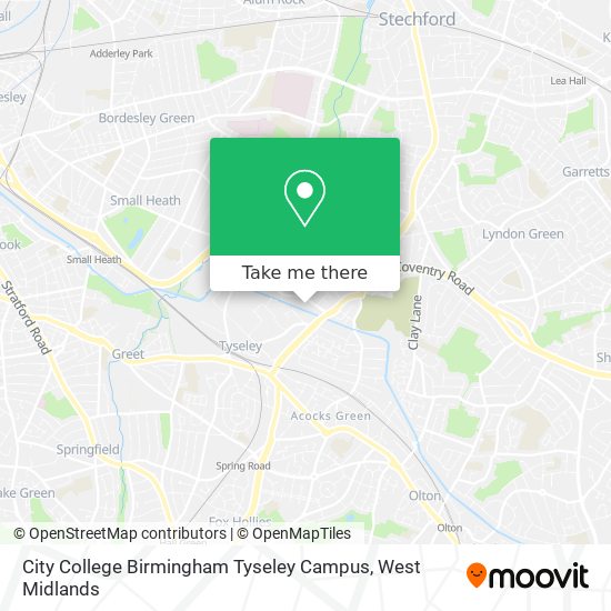 City College Birmingham Tyseley Campus map