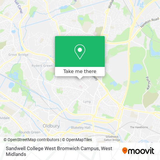 Sandwell College West Bromwich Campus map