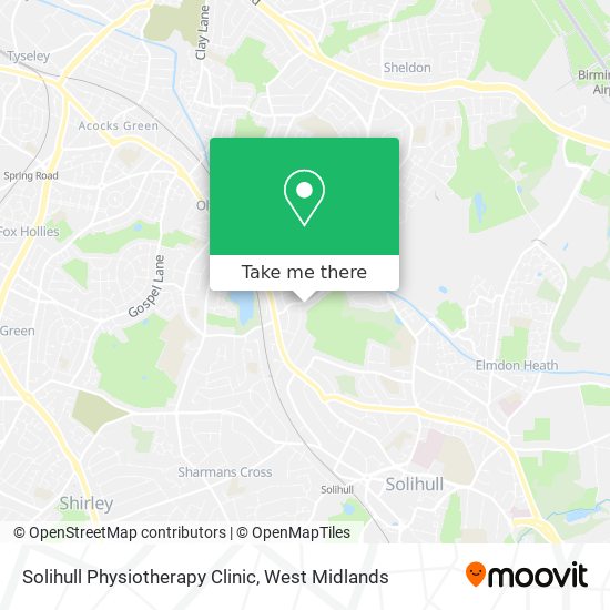 Solihull Physiotherapy Clinic map