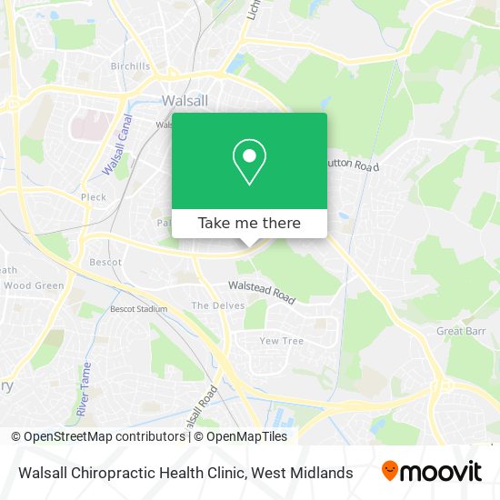 Walsall Chiropractic Health Clinic map