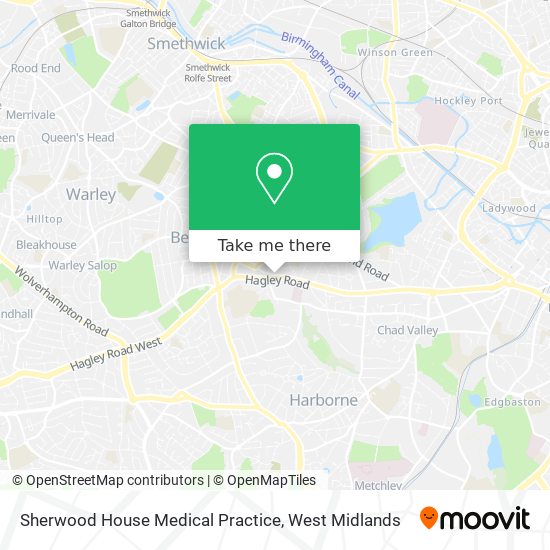 Sherwood House Medical Practice map