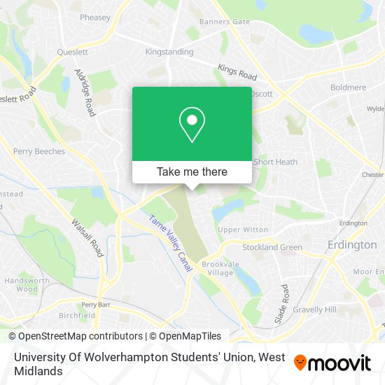 University Of Wolverhampton Students' Union map