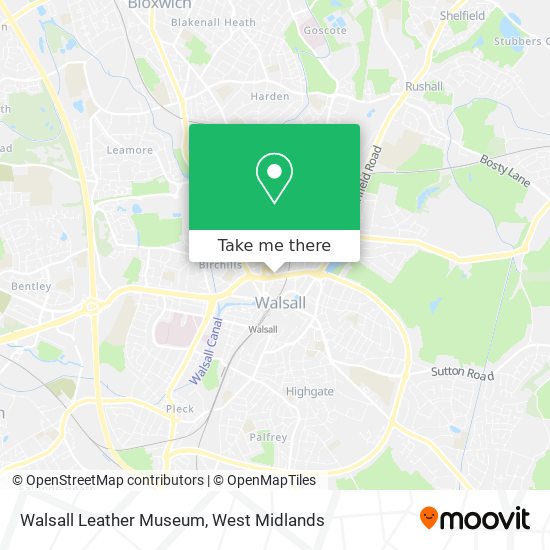 Walsall Leather Museum map