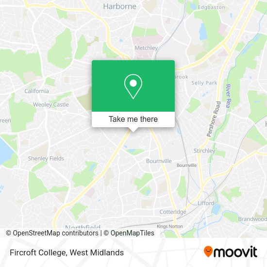 Fircroft College map