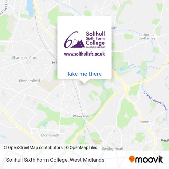 Solihull Sixth Form College map