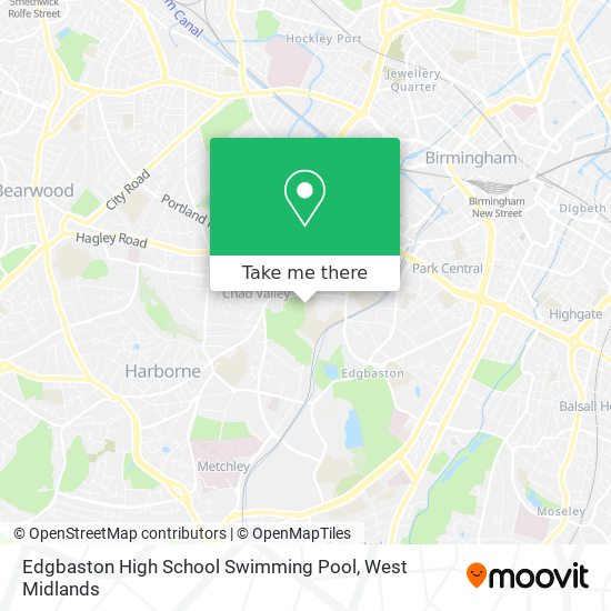 Edgbaston High School Swimming Pool map