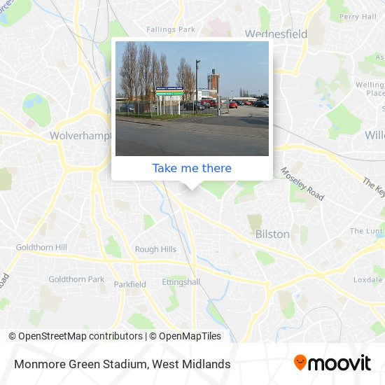 Monmore Green Stadium map