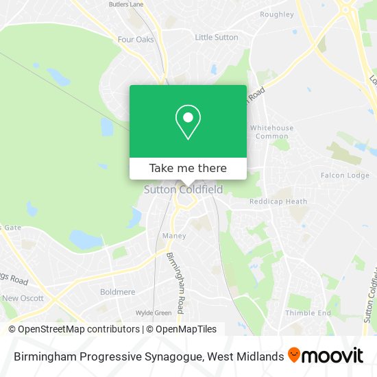 Birmingham Progressive Synagogue map