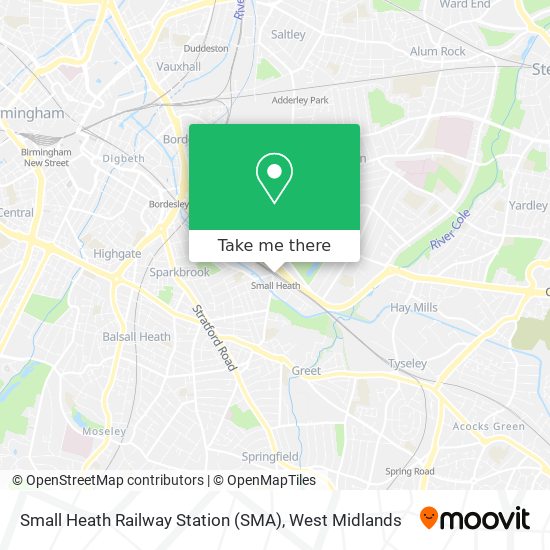 Small Heath Railway Station (SMA) map
