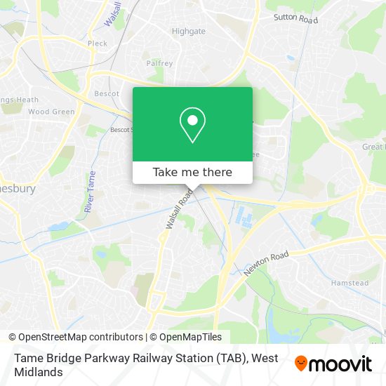 Tame Bridge Parkway Railway Station (TAB) map