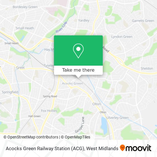 Acocks Green Railway Station (ACG) map