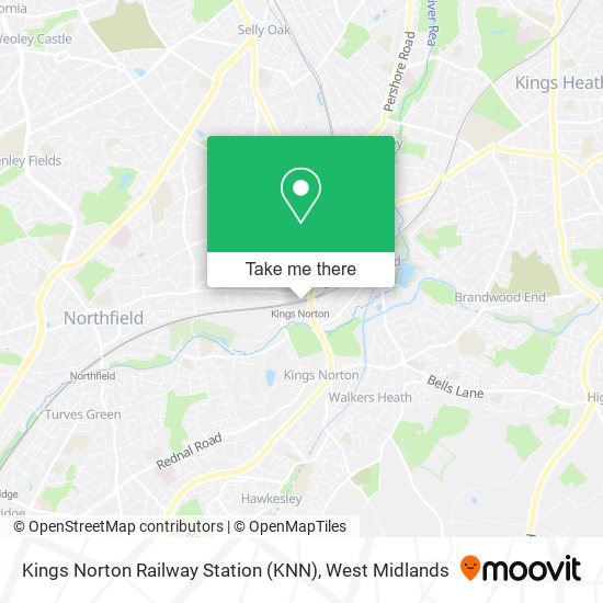 Kings Norton Railway Station (KNN) map