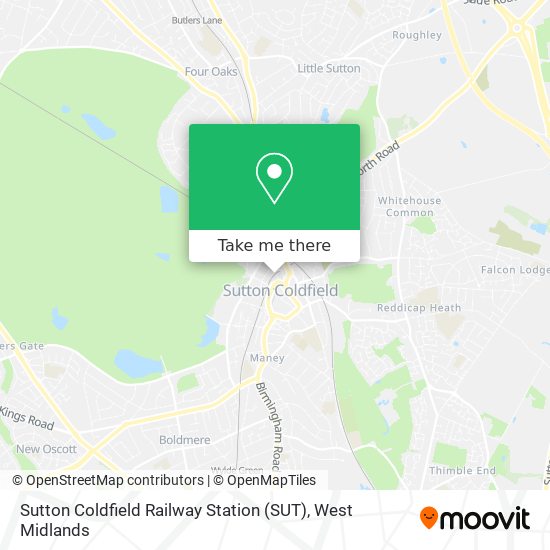 Sutton Coldfield Railway Station (SUT) map