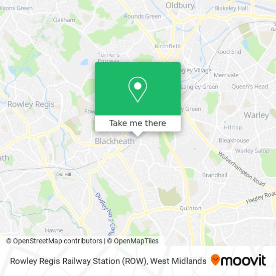 Rowley Regis Railway Station (ROW) map