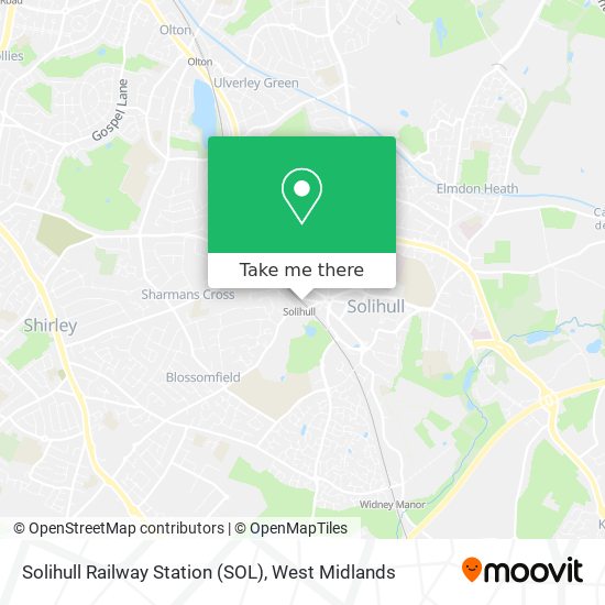 Solihull Railway Station (SOL) map