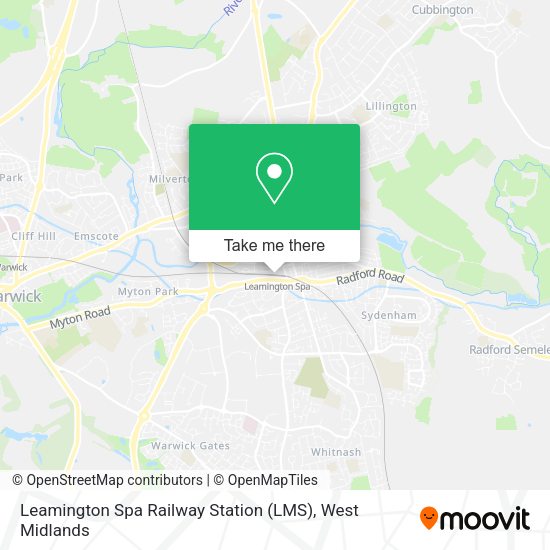 How to get to Leamington Spa Railway Station (LMS) in Leamington Brunswick by bus or train?