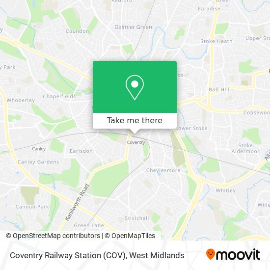 Coventry Railway Station (COV) map