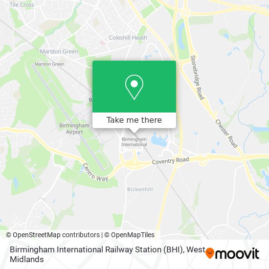 Birmingham International Railway Station (BHI) map