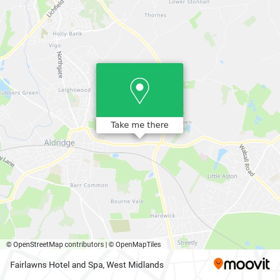 Fairlawns Hotel and Spa map