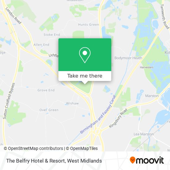The Belfry Hotel & Resort map