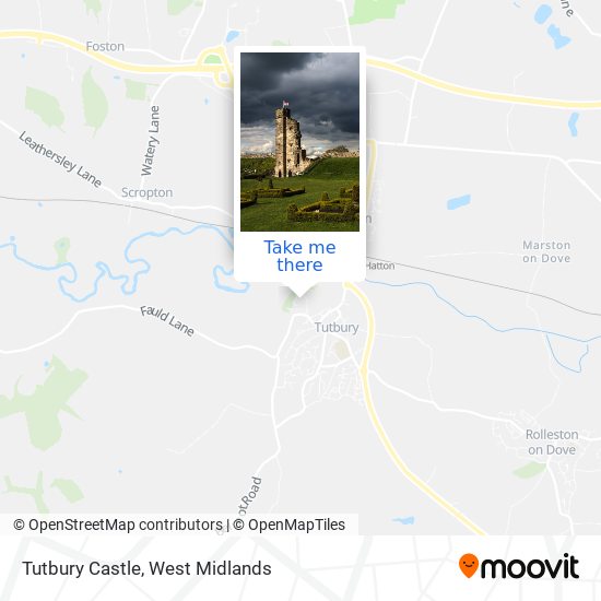 Tutbury Castle map