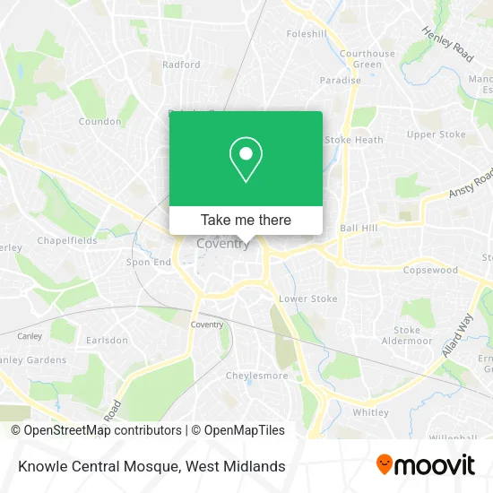 Knowle Central Mosque map