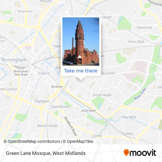 Green Lane Mosque map