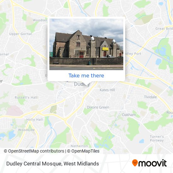 Dudley Central Mosque map