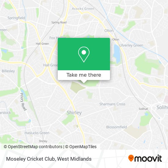 Moseley Cricket Club map