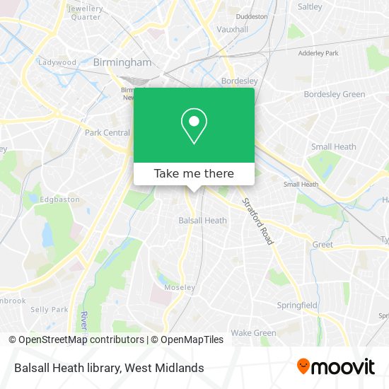 Balsall Heath library map