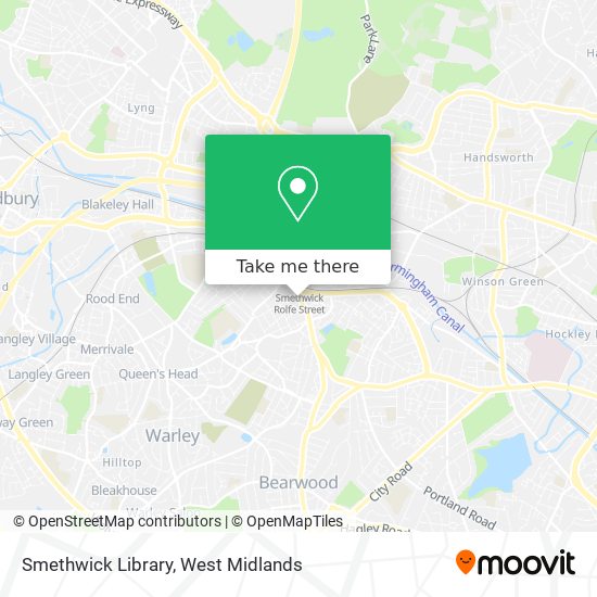 Smethwick Library map