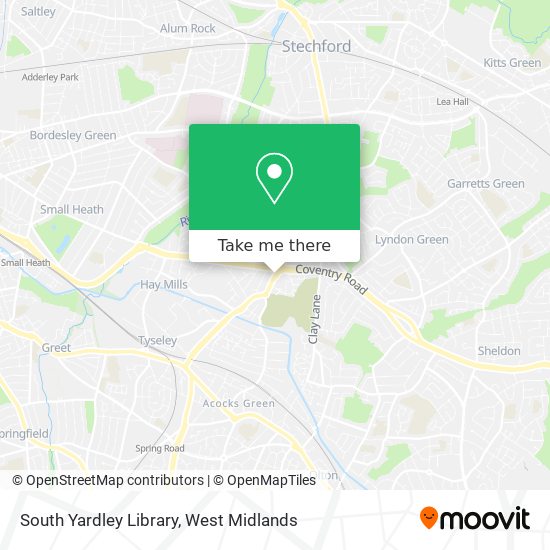 South Yardley Library map