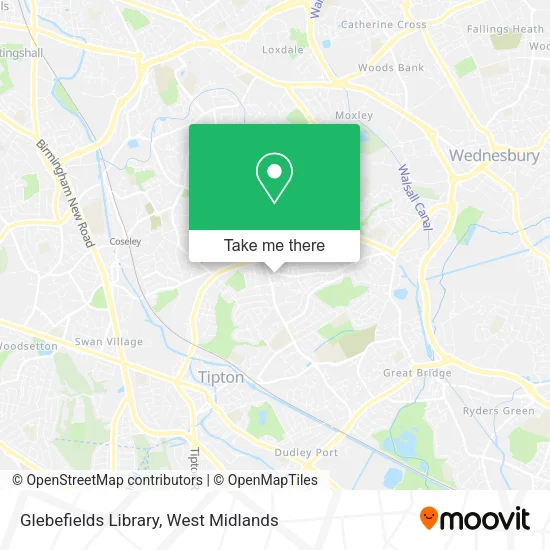 Glebefields Library map