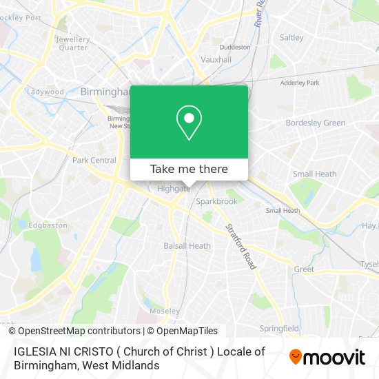 IGLESIA NI CRISTO ( Church of Christ ) Locale of Birmingham map