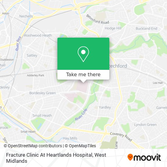 Fracture Clinic At Heartlands Hospital map