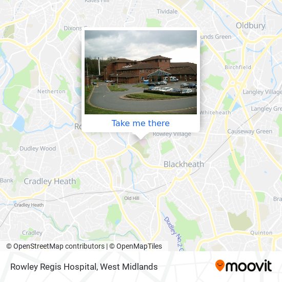 Rowley Regis Hospital map