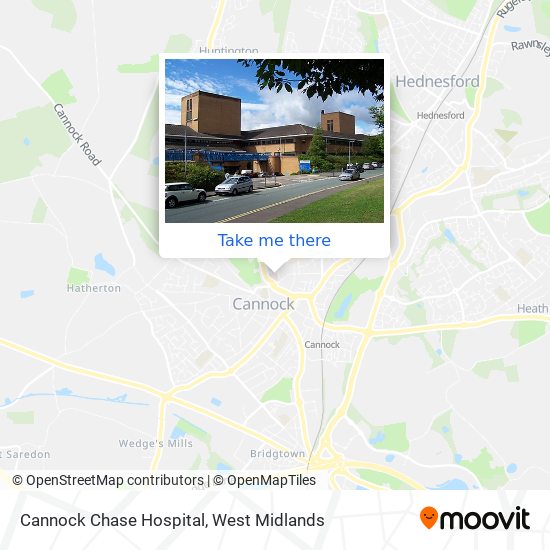 Cannock Chase Hospital map