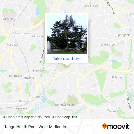 Kings Heath Park map