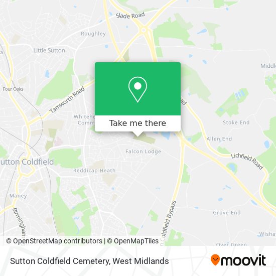 Sutton Coldfield Cemetery map