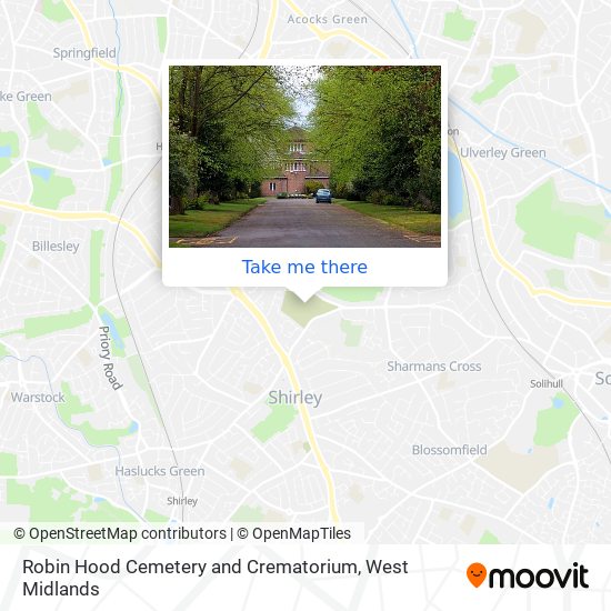 Robin Hood Cemetery and Crematorium map
