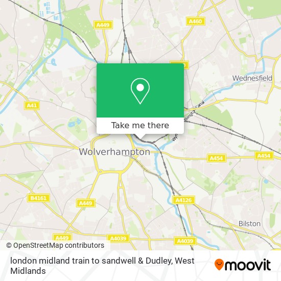 london midland train to sandwell & Dudley map