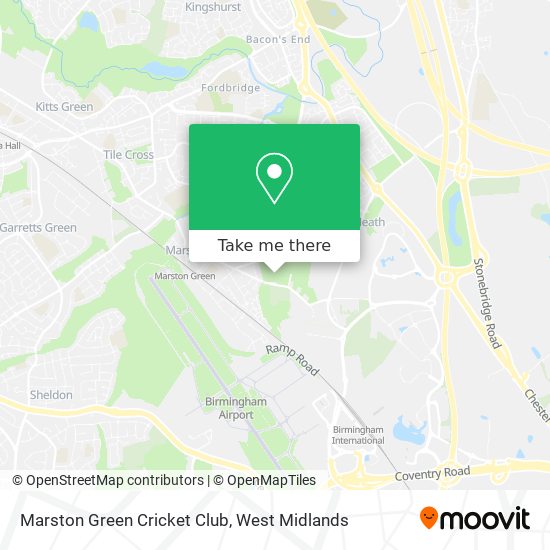 Marston Green Cricket Club map