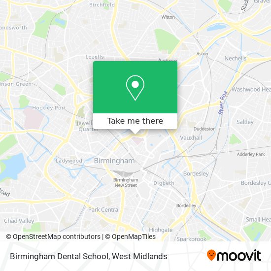 Birmingham Dental School map