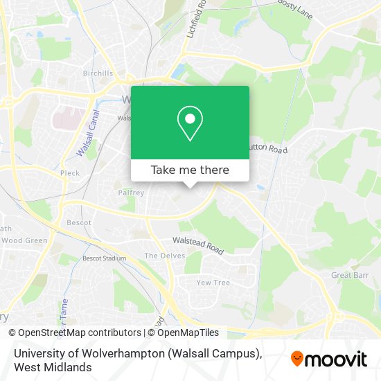 University of Wolverhampton (Walsall Campus) map
